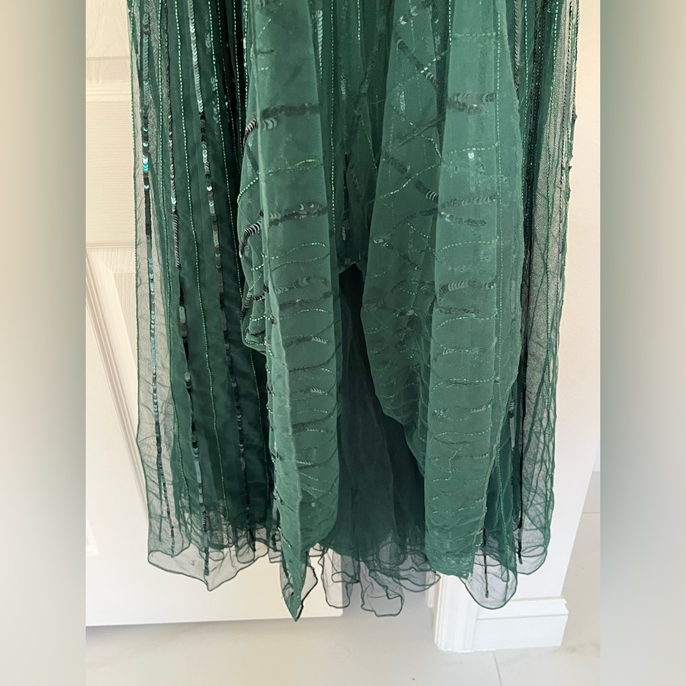 Mac Duggal One-Shoulder Green Sequin Dress - Picture 11 of 12
